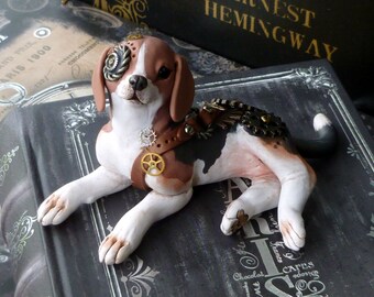 Beagle Dog Steampunk Myxie Pal Sculpture