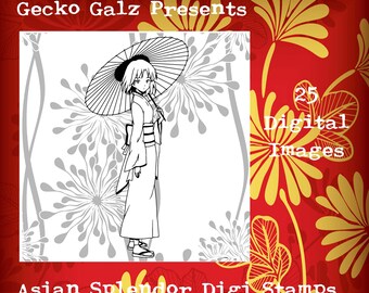 Asian Splendor Digital Stamp Set