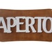 Wooden inscription Cuisine cm L 32x 12 h thickness 8 mm (red)