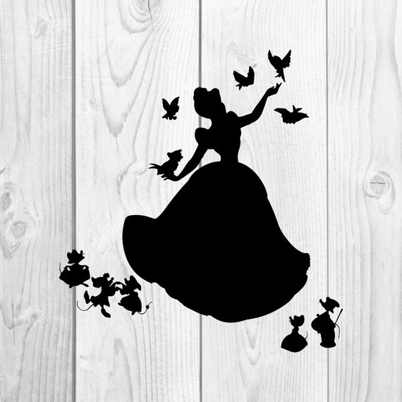 Download Cinderella SVG Cricut Silhouette dxf eps png cdr ai pdf vector