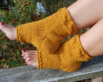 Knitted Pedicure Socks, Toeless Socks, Flip Flop Socks, Yoga Socks, Hand Knit Socks for Pedicure