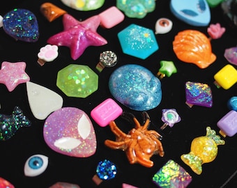 Lucky Statement Ring Mystery Box / Fairy Kei Ring, Kawaii Resin Jewelry, Goodie Bag, Pastel Goth Clothing, Kawaii Jewelry, Goody Bag