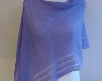 Knitted mohair poncho, evening shawl, knitted evening shrug, mohair wool scarf, mohair shawl, wool wrap, wool cape, cozy wrap, loop scarf