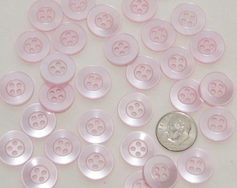 60 Pink Buttons, Matching Buttons, Light Pink Buttons, Sewing, Crafting, Jewelry, Collect (N 41)
