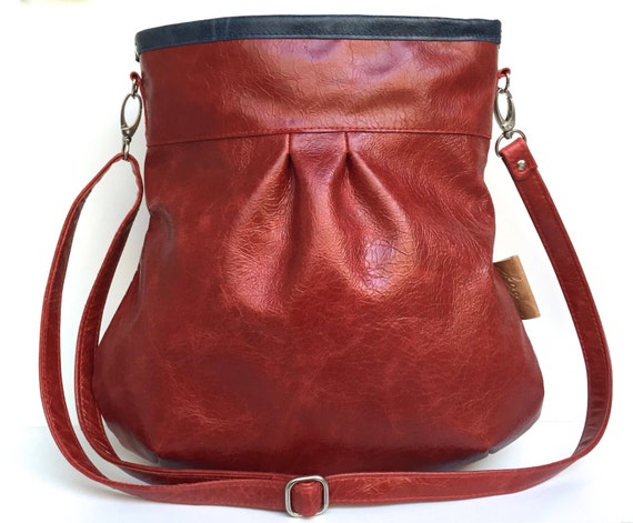 Red leather bag,red leather tote bag,red tote, large leather tote,tote bag red