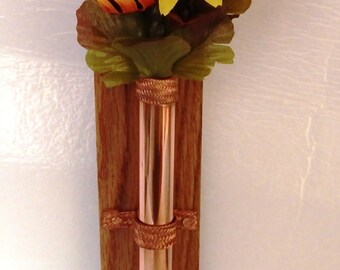Copper & Oak Vase 12 inch