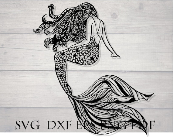 Download Mermaid svg / mermaid zentangle svg / mandala mermaid tail ...