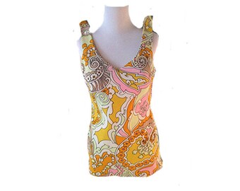 1960s Psychedelic Bathing Suit