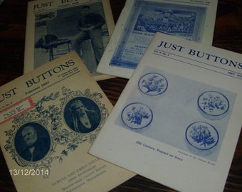 vintage JUST BUTTONS magazines from 1940's- reference!