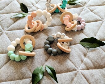 Rattle Rings Teether - Baby Teething Ring