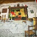 Irish linen Tea Towel. Linen tea towel. An Old Irish Kitchen. Extra large.