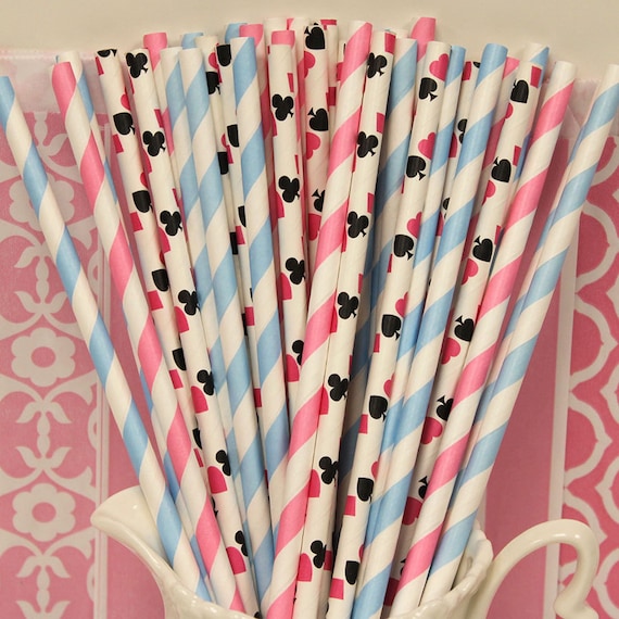 Alice In Wonderland Party Paper Straws 