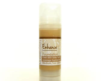 Mineral Foundation, 1oz Travel Size, Medium Shade, liquid foundation, cream foundation, natural foundation, face moisturizer, Tinted Cream