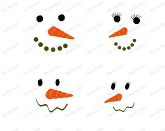 Snowman Faces template