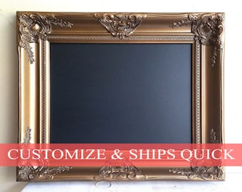 Gift for Her FRAMED CHALKBOARD Small Chalkboard MAGNETIC Chalkboard Wedding Sign CoWorker Gift for Boss Ornate Chalkboard Kitchen Chalkboard