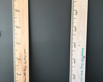 DIY Ruler Growth Chart Custom Vinyl Decal Kit, side text from little things big things grow