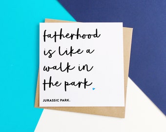 Jurassic Park Father's Day Card, Thank you Card, Father's Day Card, Dad Card, For Dad Card, Card for Dad, Papa Card, Pops Card, Funny Card