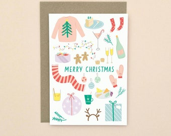 Illustrated Christmas Card A6