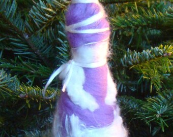 Christmas gnome felted gnome Christmas tree gnome Waldorf gnome Steiner gnome purple gnome Steiner pixie nature table elf Waldorf puppet UK
