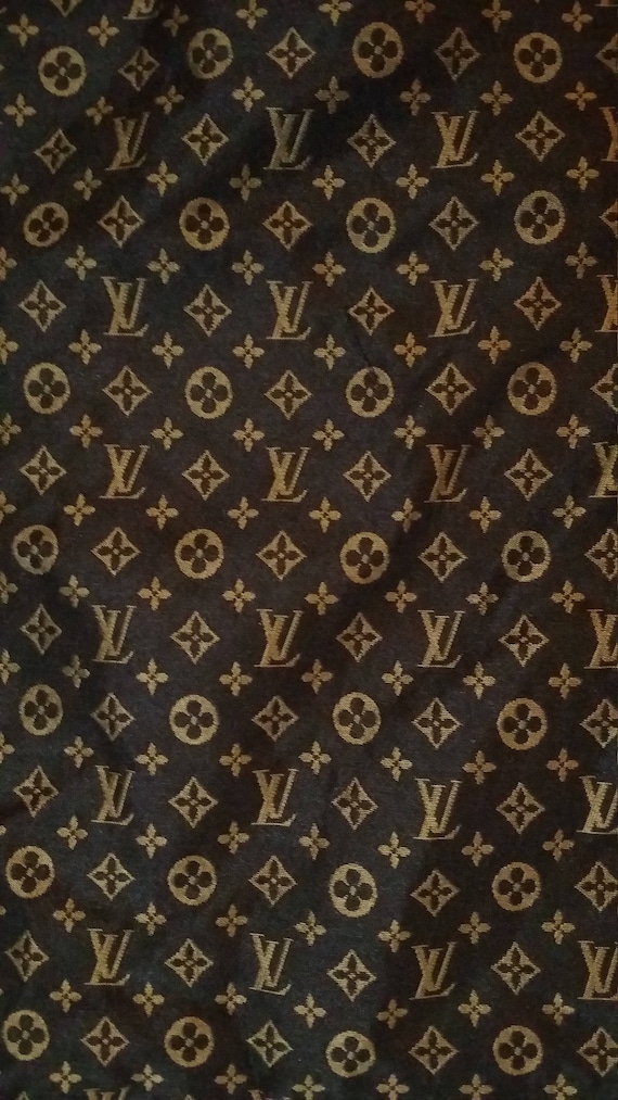 Cozy faux fur Wellsoft fabric with LV Inspired Black Monogram print –  logofabrics