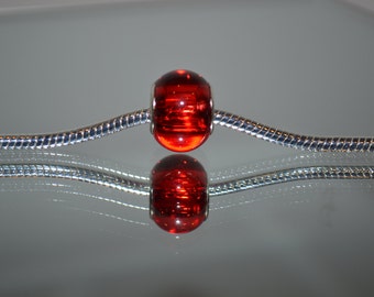 European Red Glass Bead