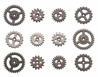 Craft Embellishments. Tim Holtz Idea-ology- Mini Gear- one pack