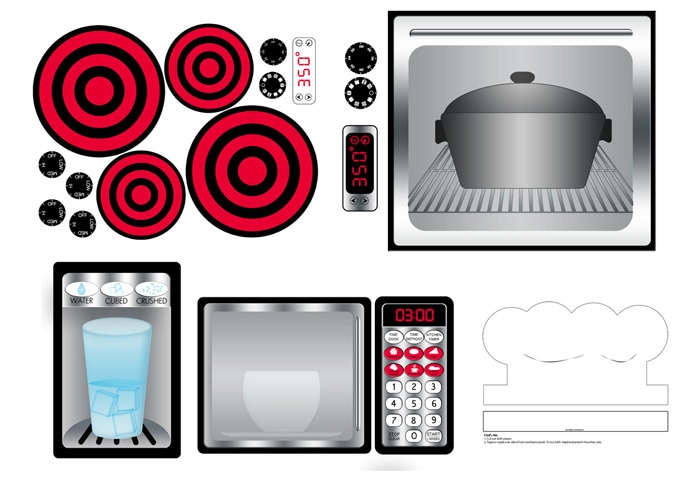 DIGITAL DOWNLOAD Play Kitchen Stainless Decal Prinitables