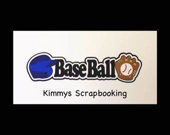 Baseball Scrapbook Title Premade Paper Piecing