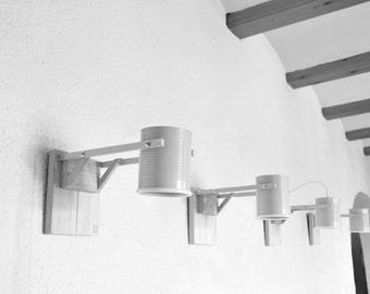 Wall lamp / sconce light ... eco friendly and handmade : recycled from tomato can !