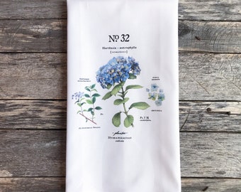 Hydrangea Botanical Tea Towel