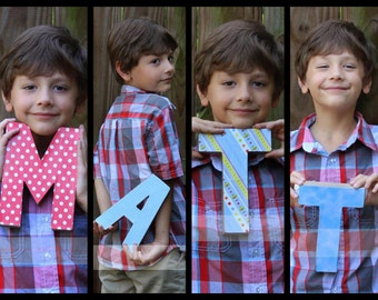 Custom Decoupaged Letters to use as a Photography Prop or Room Decor
