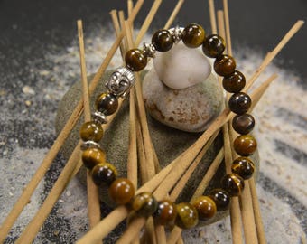 Men/women bracelet natural stone beads buddha head handmade fashion bangle hot