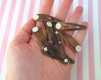 20 Copper Hair Clips, Hair Barrettes #C52