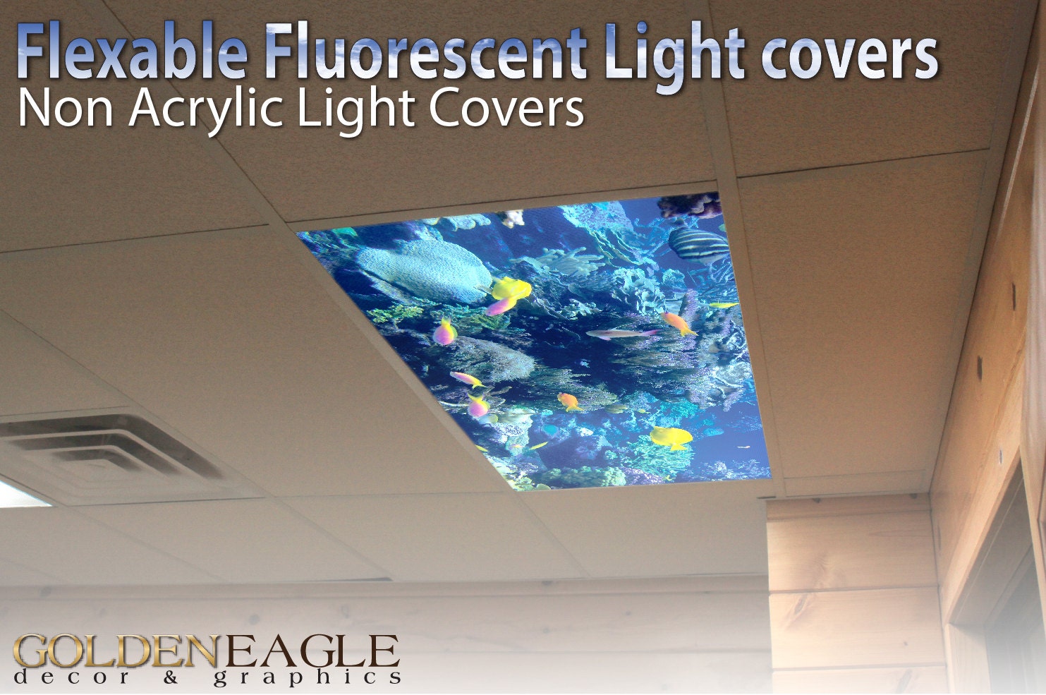 Flexible Fluorescent Light Cover Films Skylight Ceiling Office