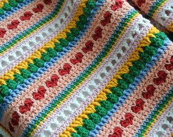 CROCHET PATTERN - Baby Blanket, Heart Blanket, Crochet Blanket Pattern, Bedspread, Crochet Afghan, Strape Blanket, pdf crochet patterns