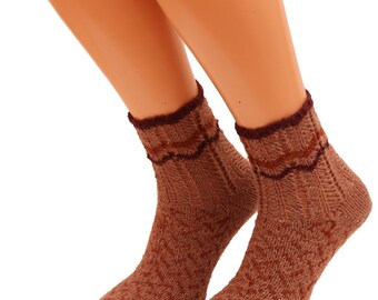 WOMENS WOOLEN SOCKS - Hand knitted women socks, casual socks, ankle socks, knitted socks, womens socks, crazy socks, unique socks, colored