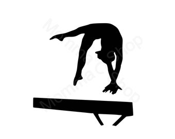Gymnastics 1 Instant SVG Digital Download One Color File Cuttable **