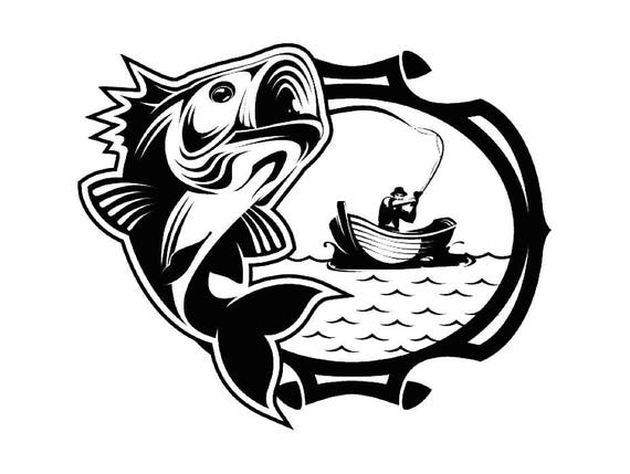 Download Bass Fishing 16 Logo Angling Fish Hook Fresh Water Hunting