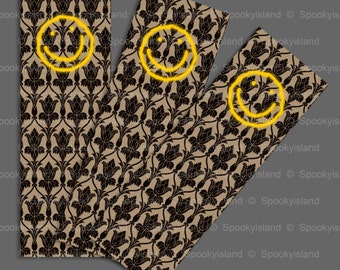 Sherlock bookmark – bored smiley face on wallpaper – I Am Sherlocked – BBC Sherlock fandom cosplay