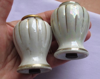 Vintage Lusterware Ceramic Salt & Pepper Shakers