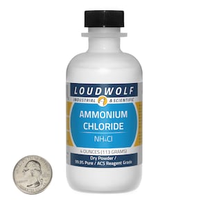 Ammonium Chloride / 4 Ounces / Dry Powder / 99.9% Pure ACS Grade / Same Day Shipping