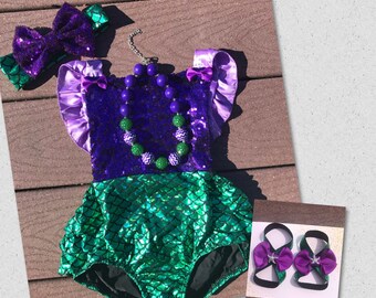 Baby girl mermaid outfit cake smash outfit mermaid 1st birthday outfit mermaid outfit under the sea birthday rompers mermaid first birthday