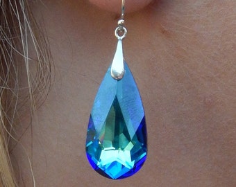 Bermuda Blue Earrings, Swarovski