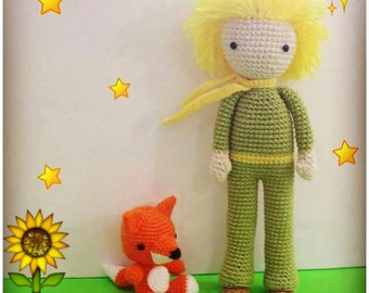 PDF Amigurumi Pattern, "The sun boy and his pet"