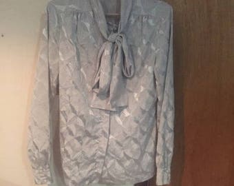 80's New Wave Secretary Blouse