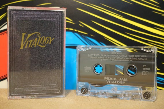 Vitalogy by Pearl Jam Vintage Cassette Tape