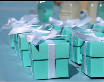 Turquoise/ Robins Egg/ Aqua Favor Boxes