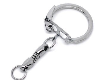 1 key silver metal 5 cm charms