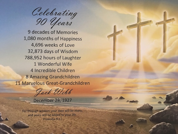 90th birthday gift religious born in 1928 personalized