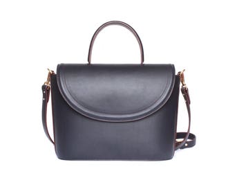 Navy AWAtelierParis Loulou blue leather handbag
